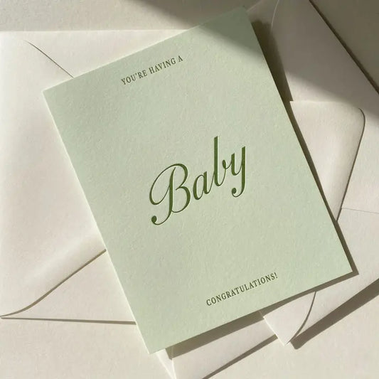 Baby Card - Mint Green