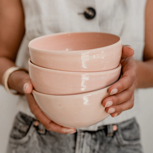 Pink Handmade Ceramic Bowl