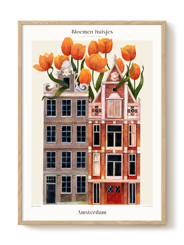 Matos - Flower Houses - Amsterdam - FRAMED