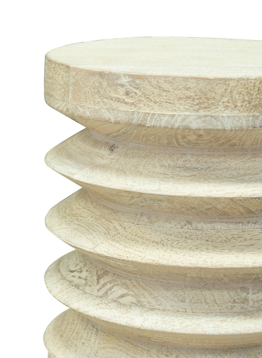 Owen White Washed Side Table