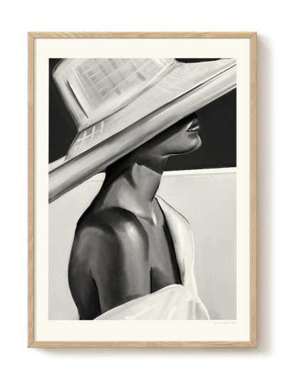 Chapeau Estival Noir by Maxime Rokus- FRAMED 24x36