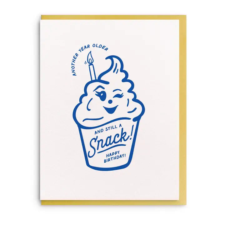 Snack - Letterpress Birthday Greeting Card