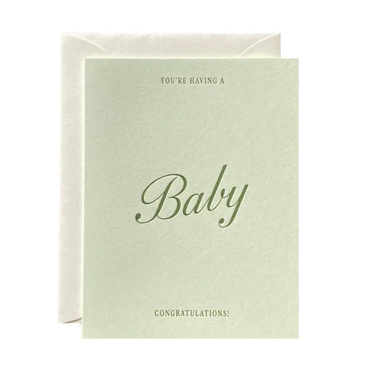 Baby Card - Mint Green