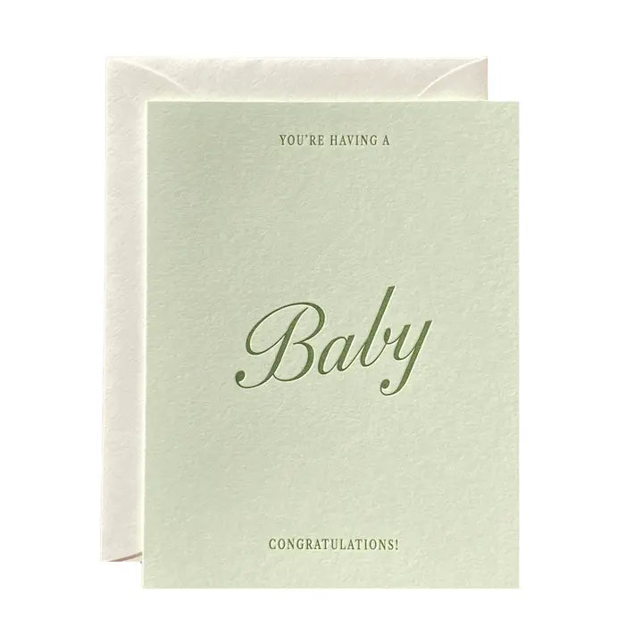Baby Card - Mint Green