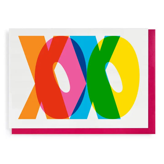 XOXO - Modern Color - Greeting Card