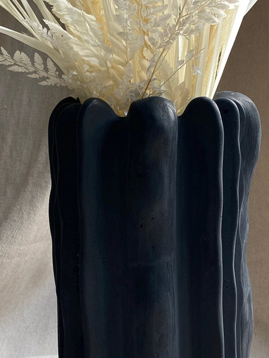 Black Concrete Vase
