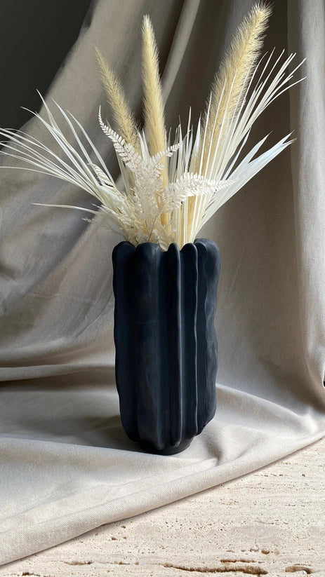 Black Concrete Vase
