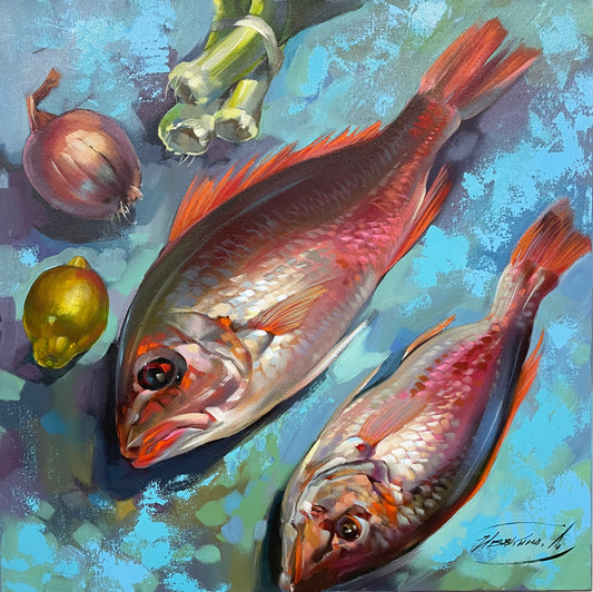 Larisa Ivakina Clevenger - Red Snapper Painting