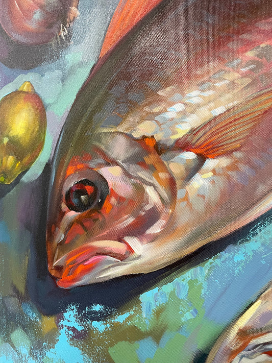 Larisa Ivakina Clevenger - Red Snapper Painting