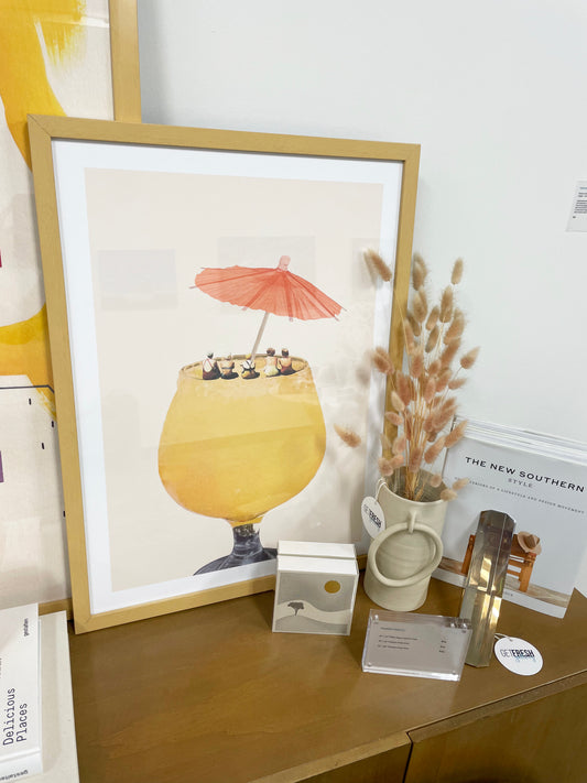 Holiday in a glass II by Maarten Leon - FRAMED - FRAMED