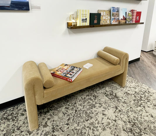 Mason 60.5" Arched Arm Bench with Bolster Pillows