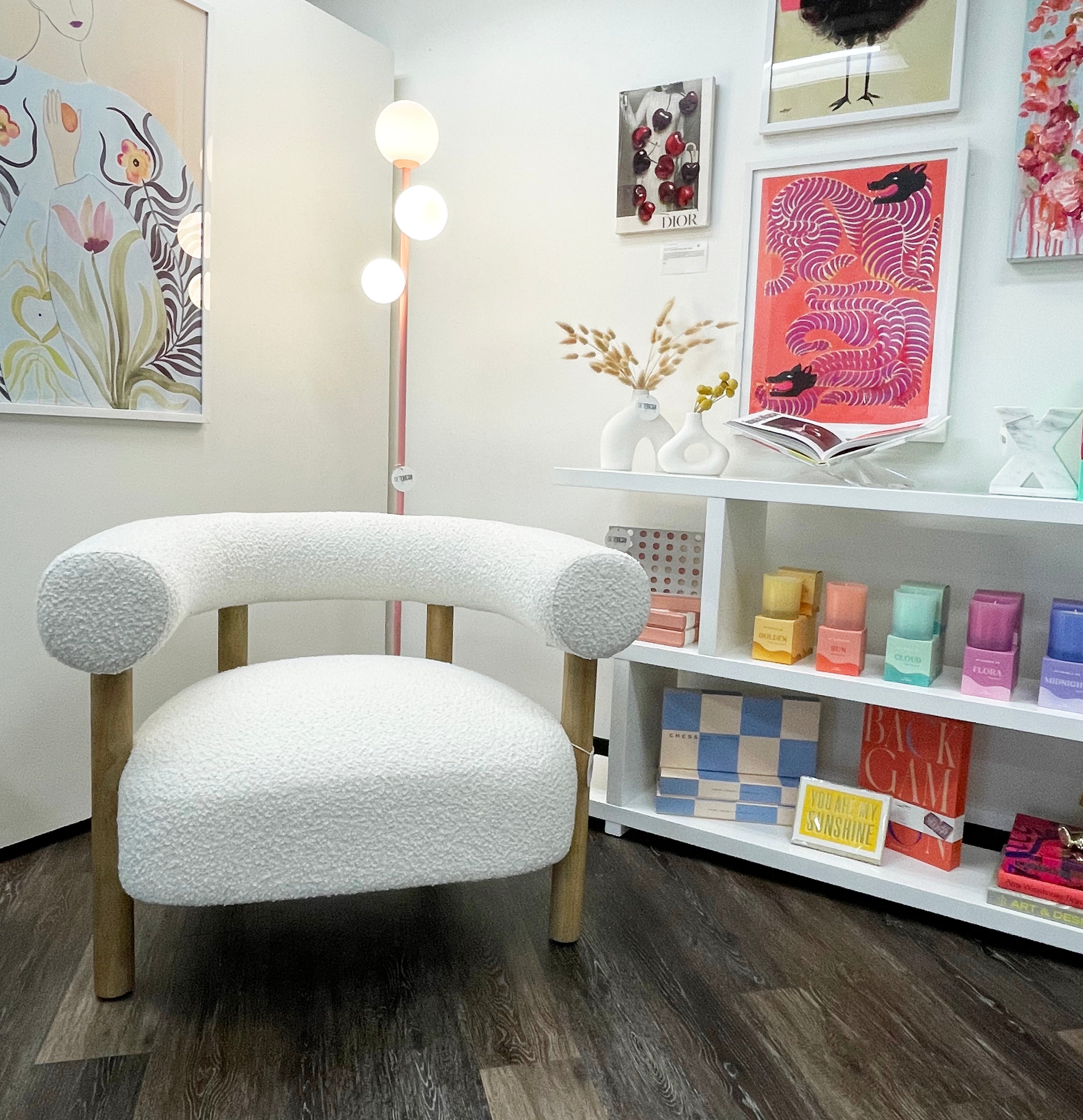 Thumbnail for Scandinavian Apartment Barrel Chair Design