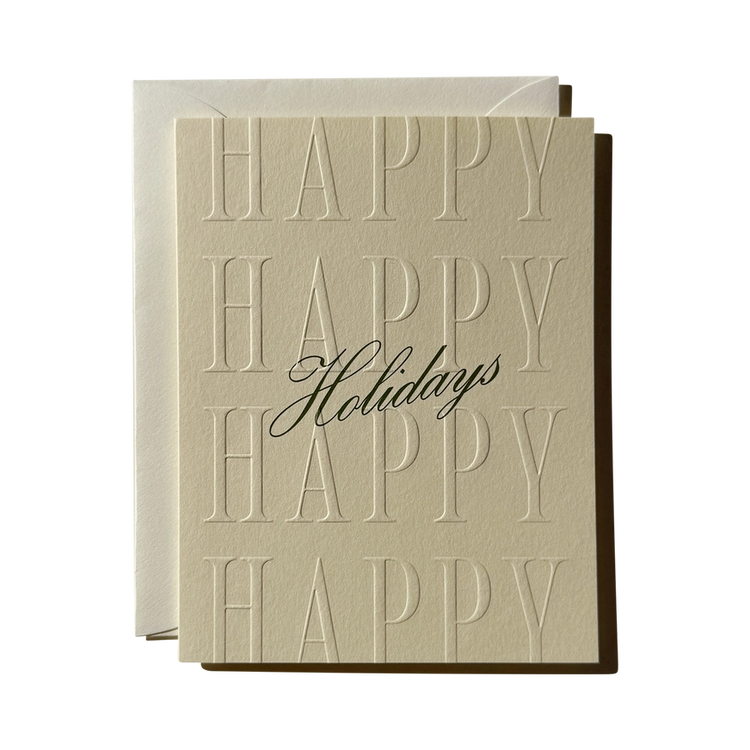 Happy Holidays - Cream