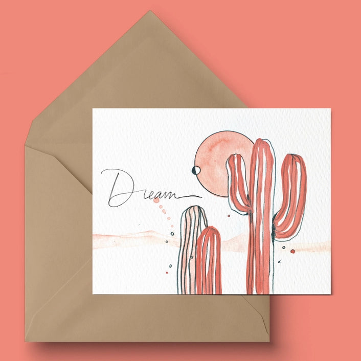 Dream Saguaro - Greeting Card