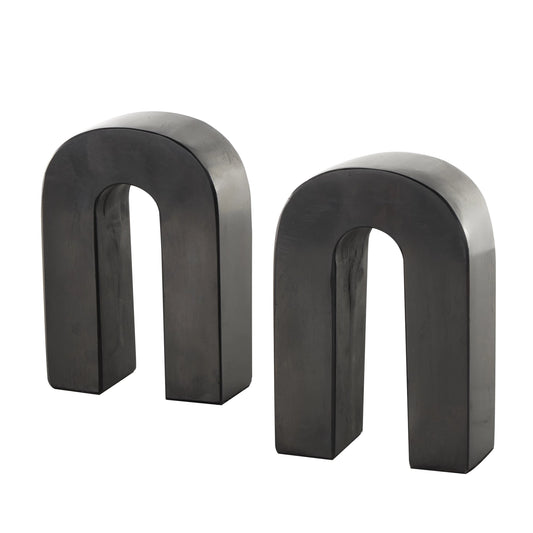 Black Marble Bookends
