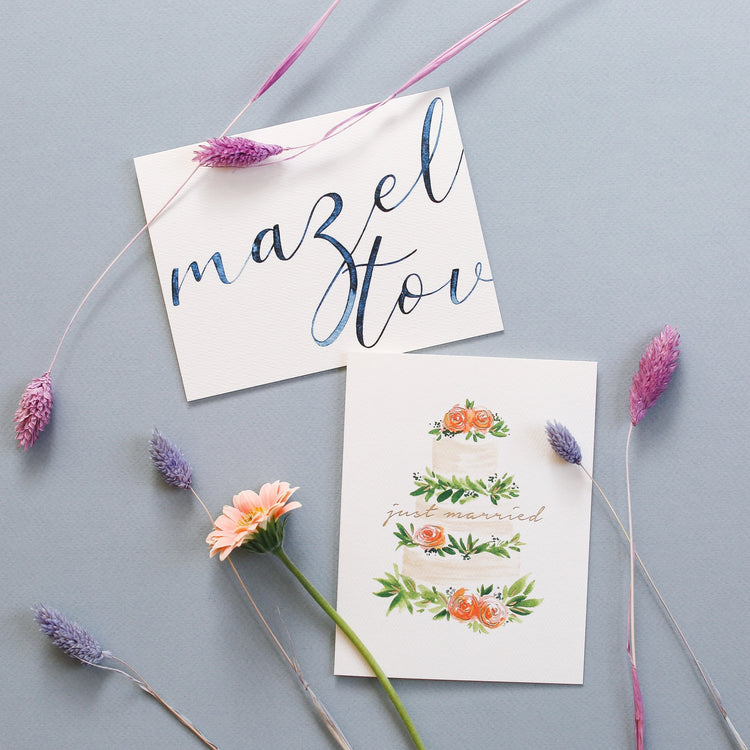 Just Married Cake Greeting Card | Wedding Card