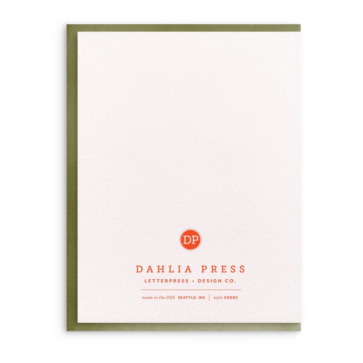 Olive the Things, Letterpress Friendship Greeting Card