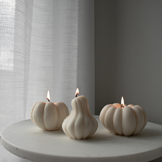 Large Pumpkin Candle Decor