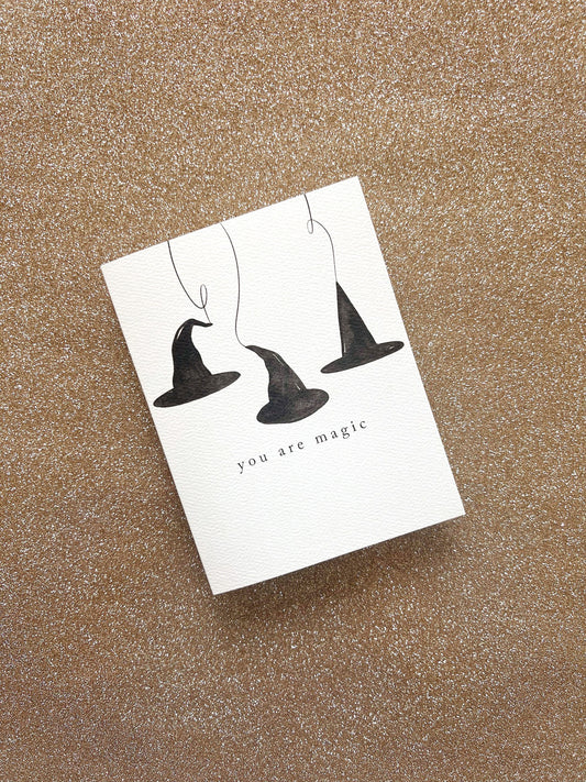 Witch Hats Halloween Greeting Card | Fall Holiday Card