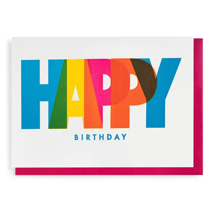 Happy Birthday - Modern Color  - Greeting Card