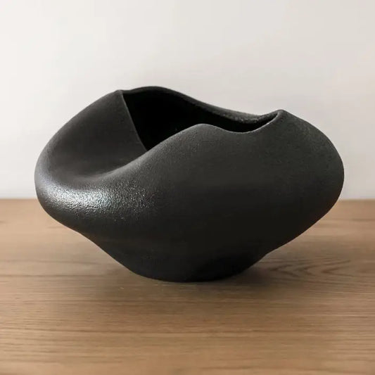 Juliette Vase - Black Folded
