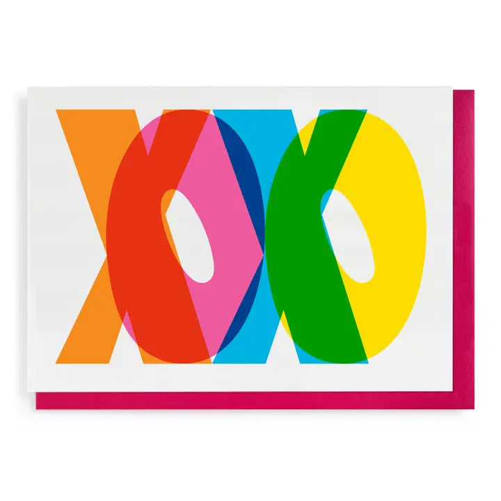 XOXO - Modern Color  - Greeting Card