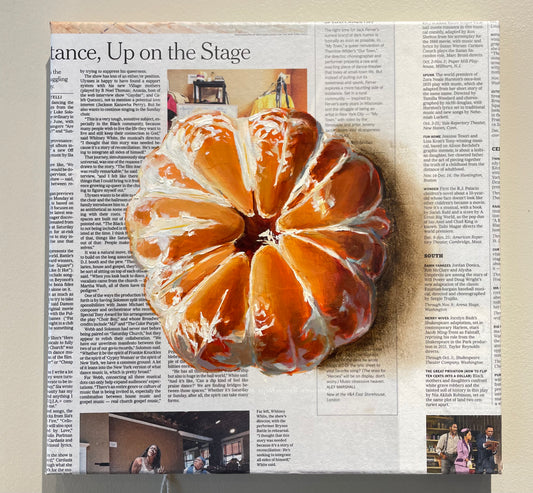 Julia Stan - Clementine - Oil on Newspaper