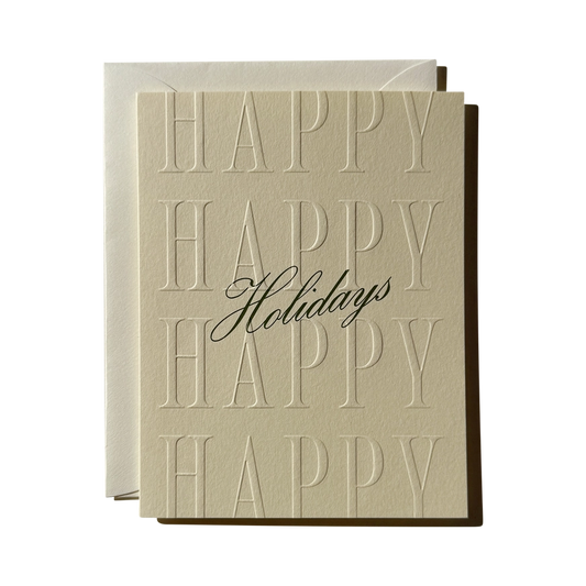 Happy Holidays - Cream