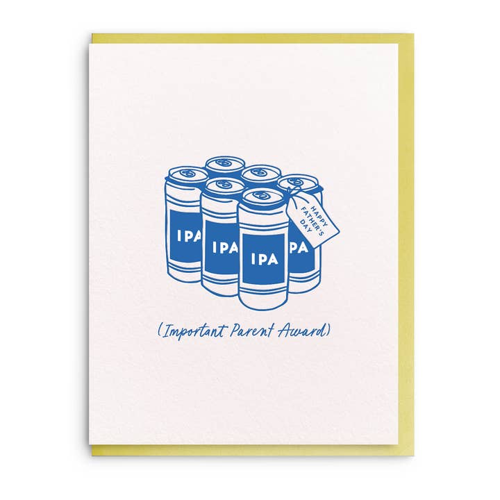 IPA - Letterpress Father's Day Greeting Card