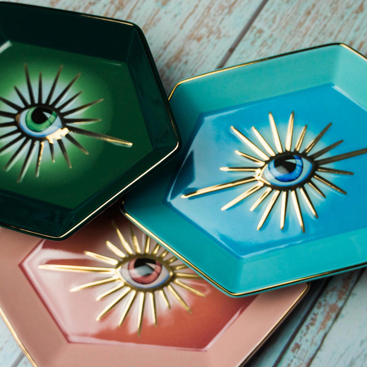 Evil Eye Trinket Dish Green