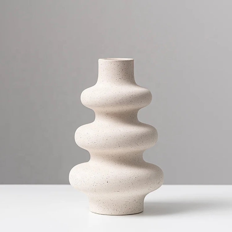 Nordic Bubble Swirl Ceramic Vase