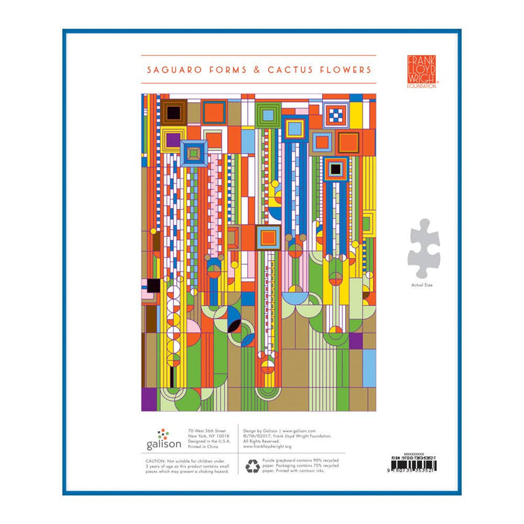 Frank Lloyd Wright Saguaro Cactus Forms Foil 1000 Pc Puzzle