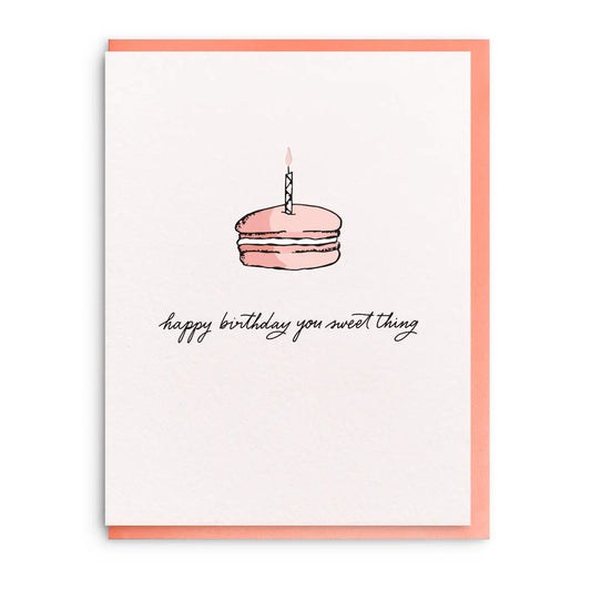 Sweet Thing - Letterpress Birthday Greeting Card