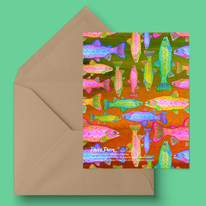 Rainbow Trout Fish Birthday - Greeting Card