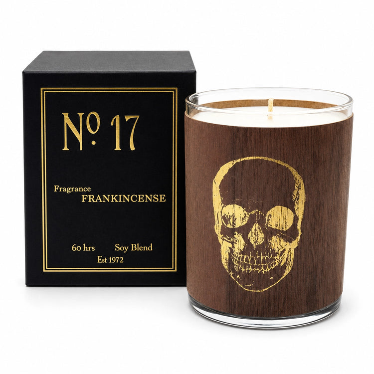No 17 Gold Skull Frankincense Candle