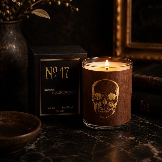 No 17 Gold Skull Frankincense Candle