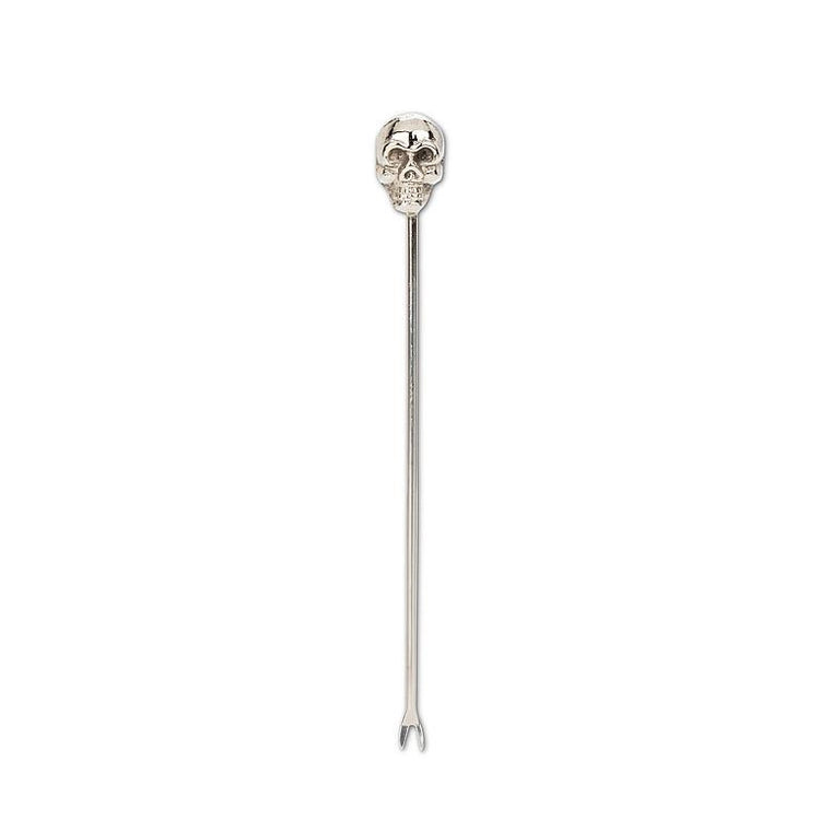 Silver Skull Cocktail Pick-4.5"L