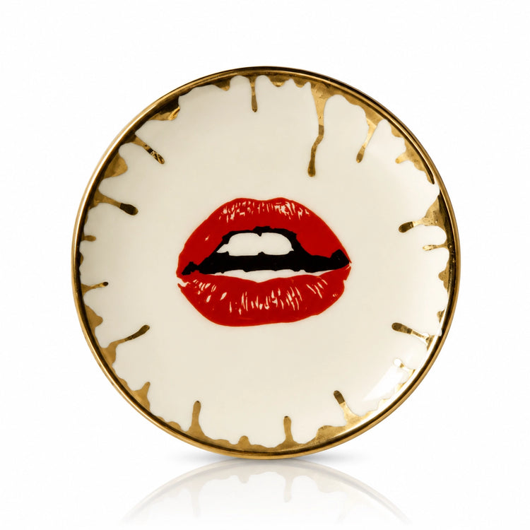 Round Ceramic Trinket Dish - Bitch