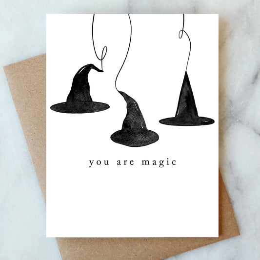 Witch Hats Halloween Greeting Card | Fall Holiday Card